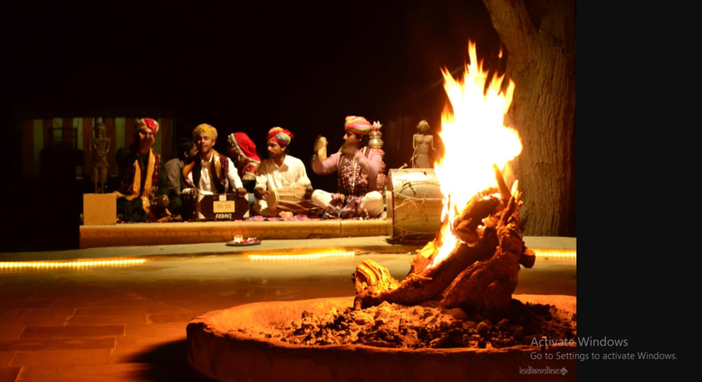 Desert Camps with Bonfires